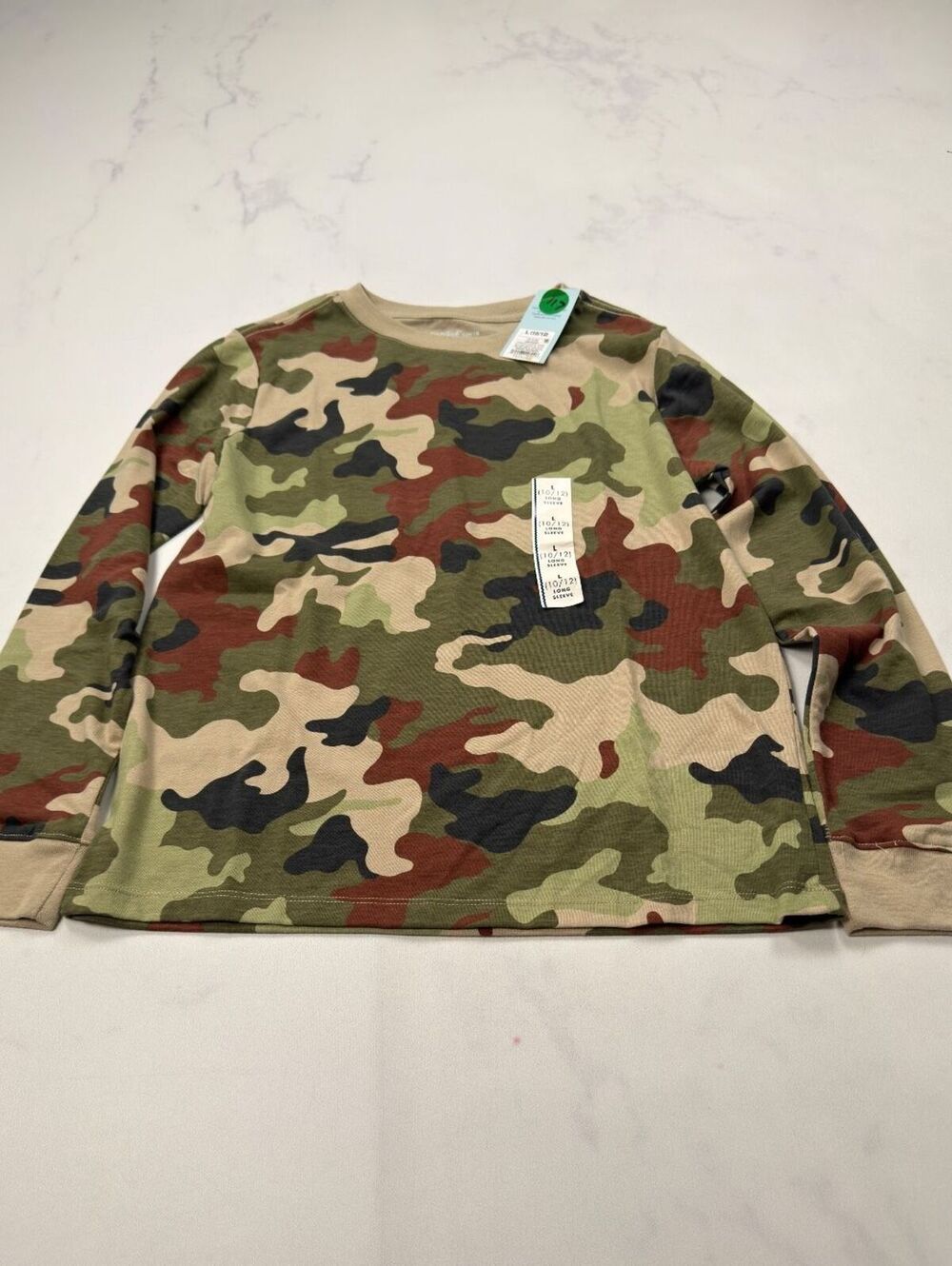 Cat & Jack Long Sleeve Camouflage Shirt - Boys L 10/12 NWT
